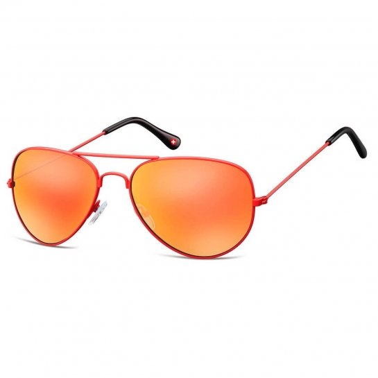 Okulary przeciwsłoneczne pilotki lustrzanki Montana MS96 czerwone